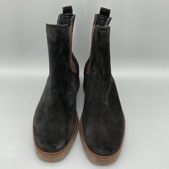 Paul Green Black Suede Ankle Boots - Picture 3 of 10
